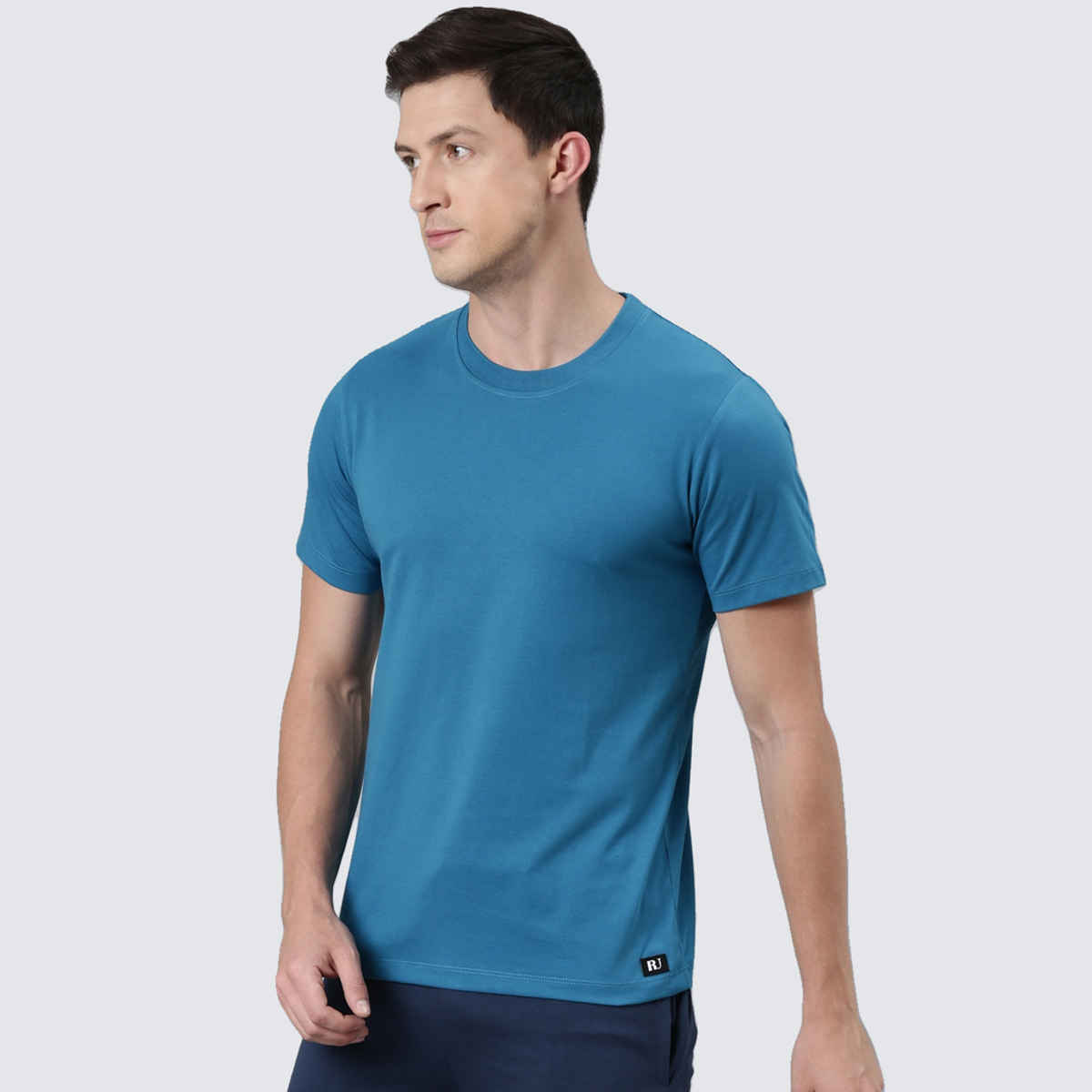 Rupa Jon Men's Round Neck T-Shirt Style | RJ 901 | Powder Blue - XL