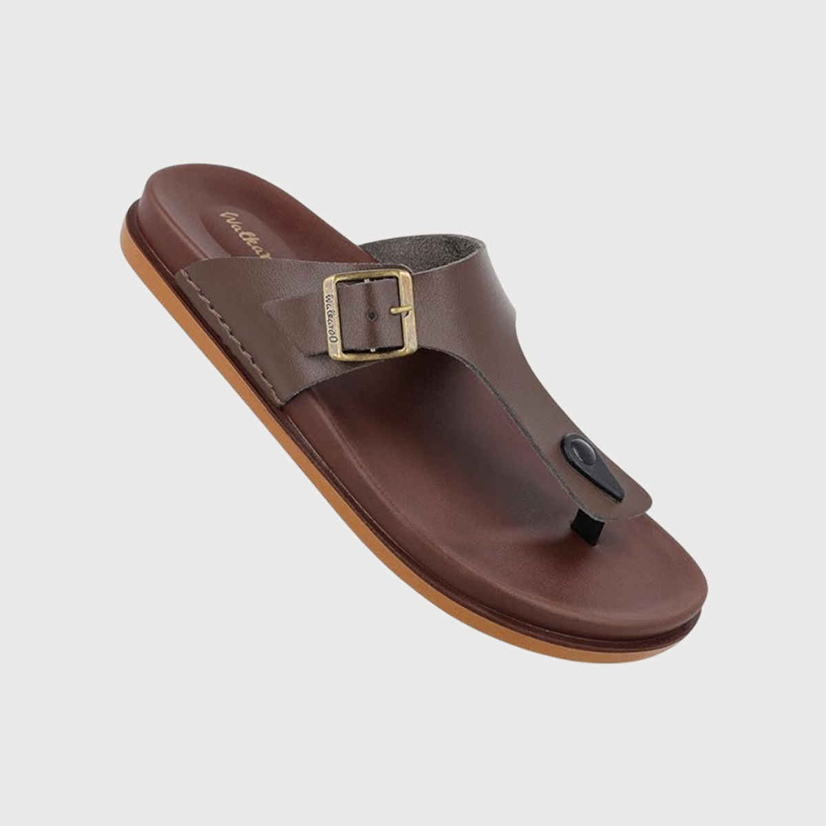 Walkaroo Men's Daily Wear Comfort Sandals - WE1356 Brown UK7