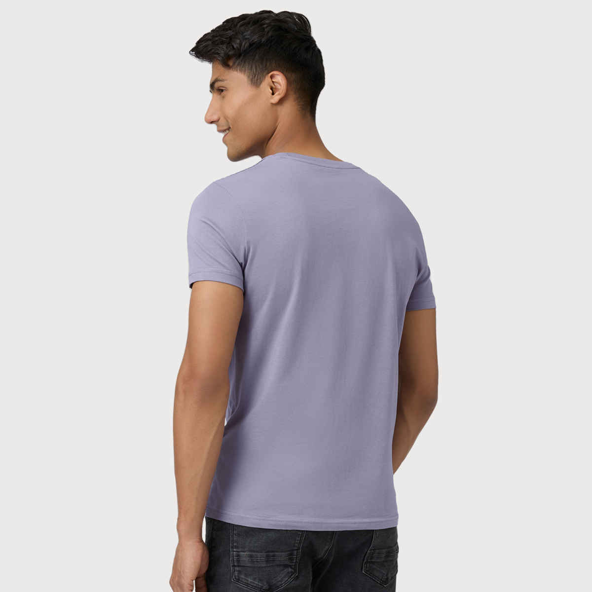 XYXX Pace Round Neck T-shirt - Misty Lilac | Super Combed Cotton | S