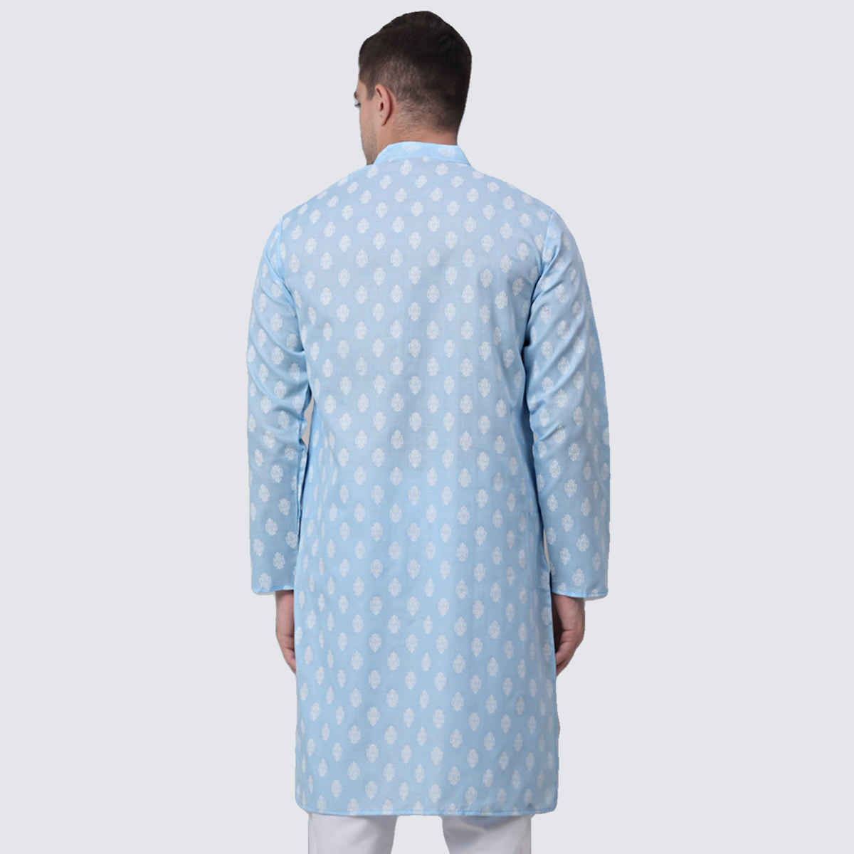 Jompers Men's Kurta | Ko 650 | Sky - XL