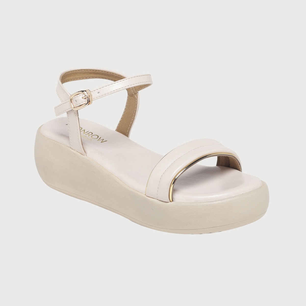 Monrow Women's Verina Cream Flatform Heels | UK6