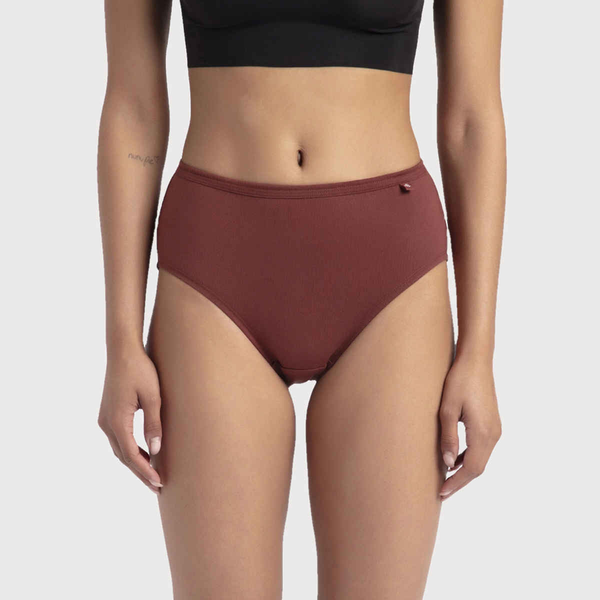 Jockey 1406 Women's Super Combed Cotton Underwear Mid Waist Hipster Panty|PO3 | Multicolor Dark assorted-L