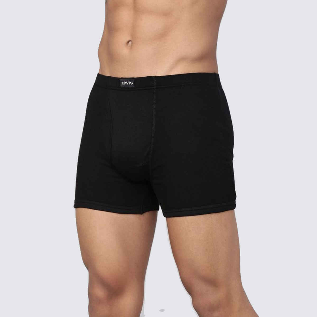 Levi's 010 Men's Comfort Boxer Brief | Comfort & Smartskin Technology | Pack Of 2 | Black,Black | L