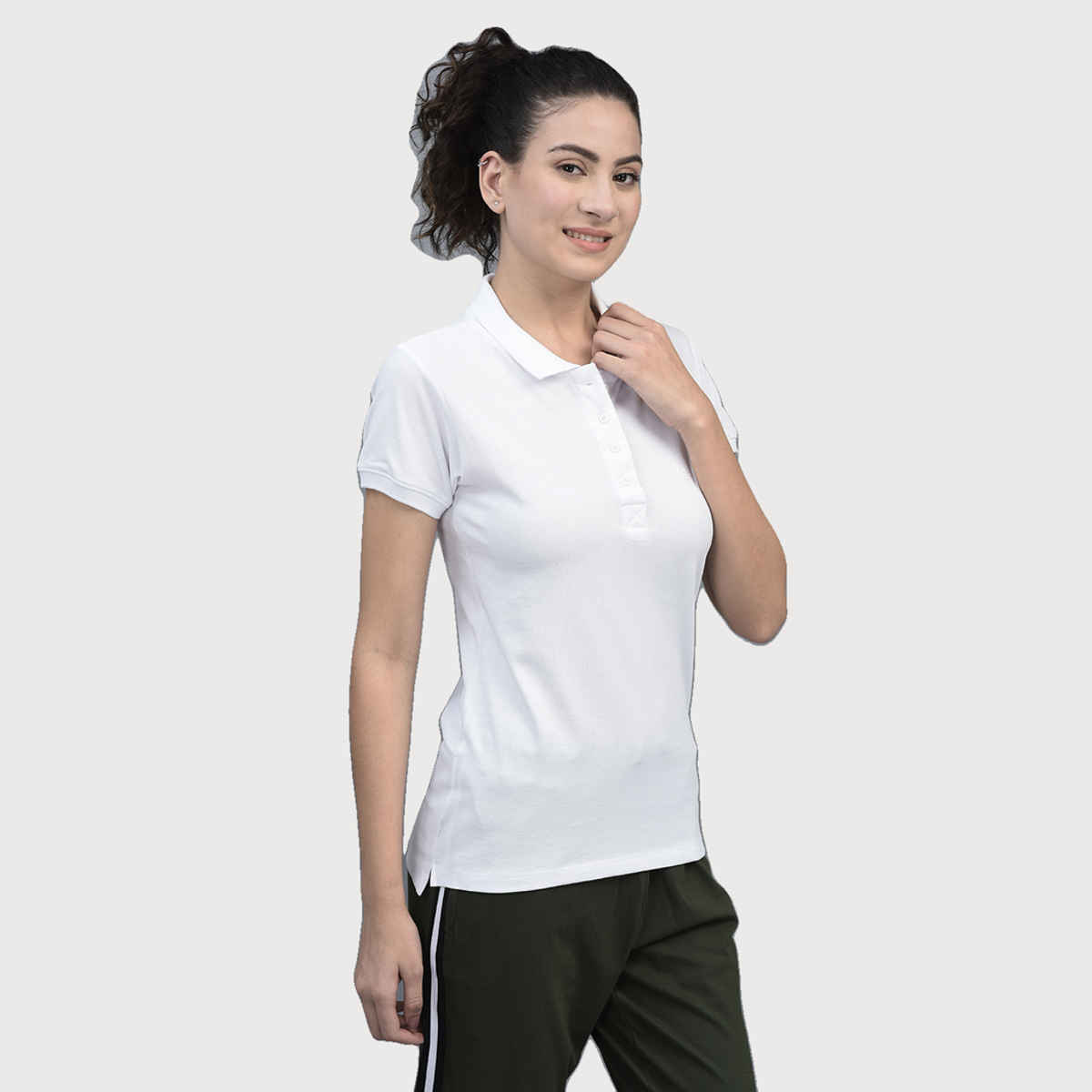 Dollar Women Polo T-shirt - White | Premium Cotton | L