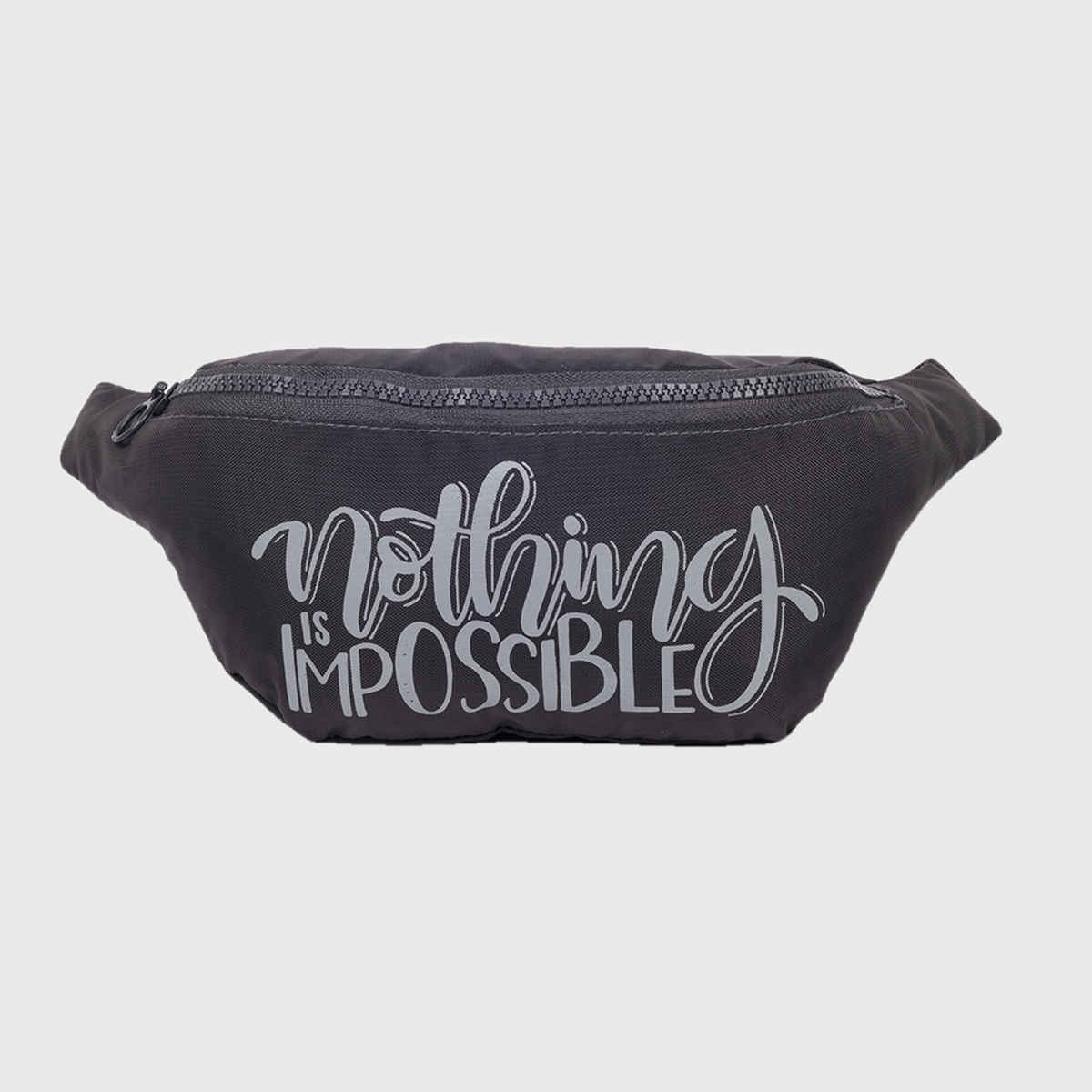 QIPS Unisex Polyester 2 L Waist Bag | Black - Free Size