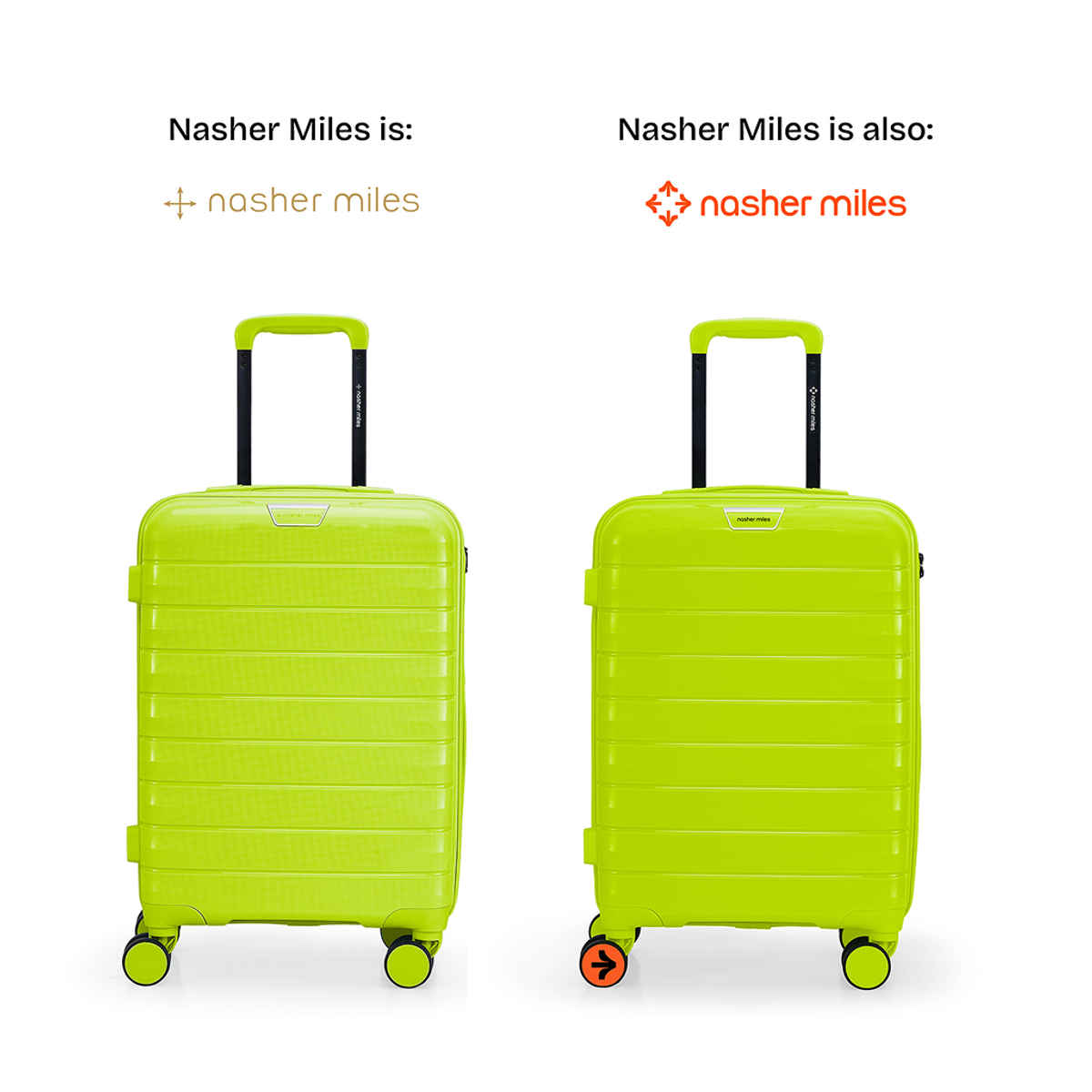 Nasher Miles Vienna Cabin Hard Sided Polypropylene 20 Inch|55 cm Trolley Bag - Neon Lime