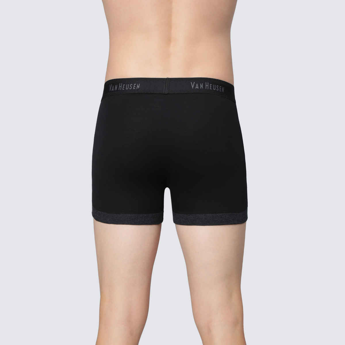 Van Heusen Men Pack Of 2 Anti Bacterial & Colour Fresh Trunks |Anthra Mel |Pure Black |XL