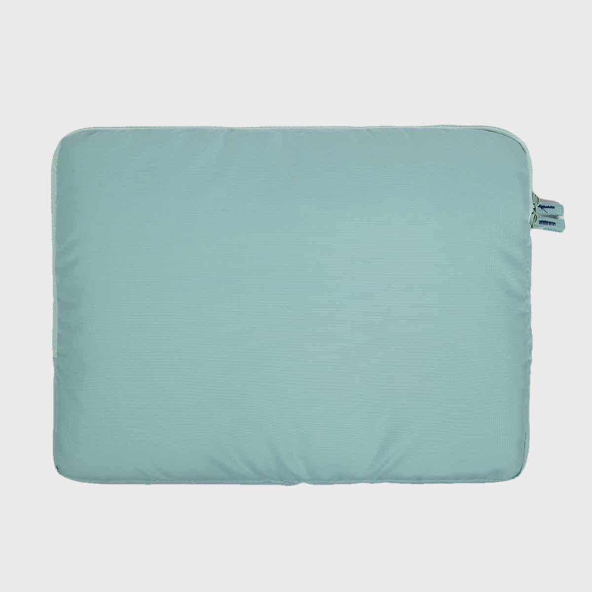 QIPS Unisex Solid PU Coated Polyester 15.6 L Laptop Sleeve | Turquoise Blue - 15 Inches