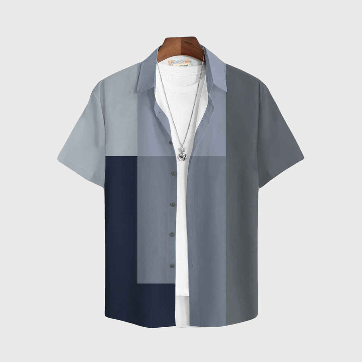 Bullmer Men's Trendy Regular Fit Printed Causal Shirt | Multicolour - S