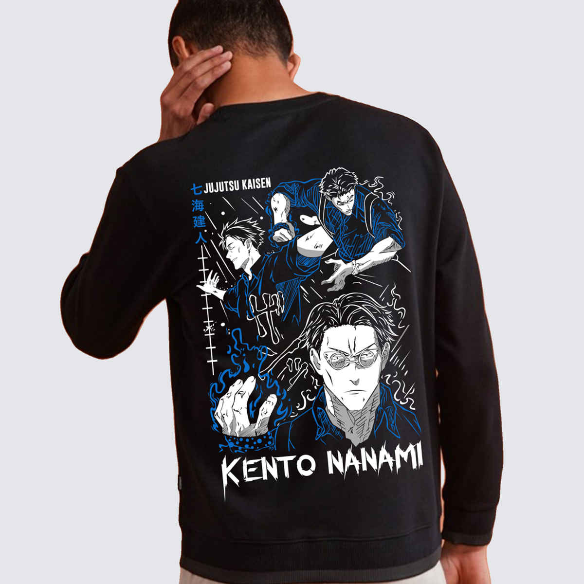 De Tees Men's Sweatshirt | Kento | Black - 2XL