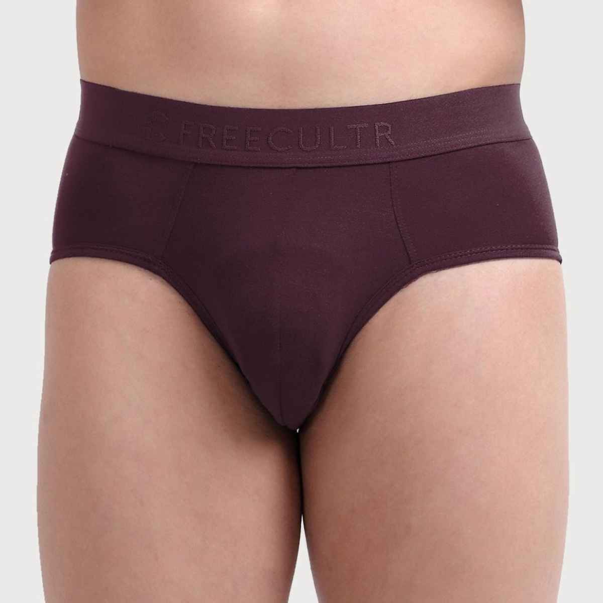 Freecultr Men's Underwear Anti Bacterial Micromodal Airsoft Brief - Pack of 2 | L