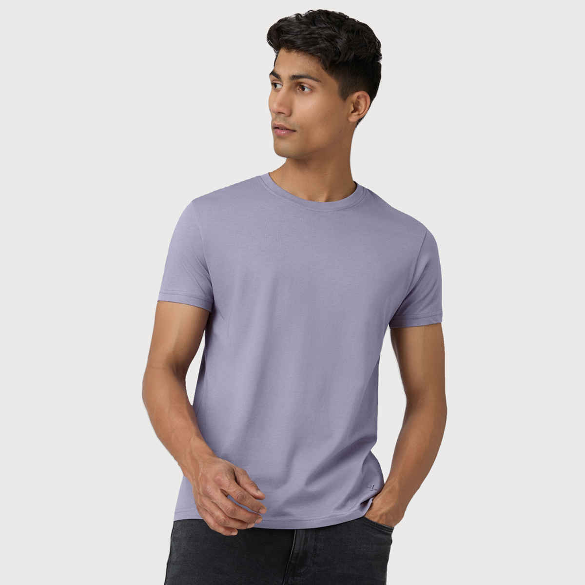 XYXX Pace Round Neck T-shirt - Misty Lilac | Super Combed Cotton | S