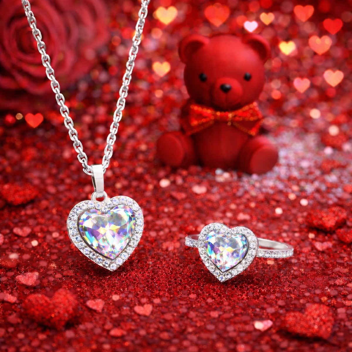 Legal Bribe Women'S Knitted Handle Sling Bag (1pc) & Beautynx Cute Teddy Love Jewellery Box (1pc) Combo