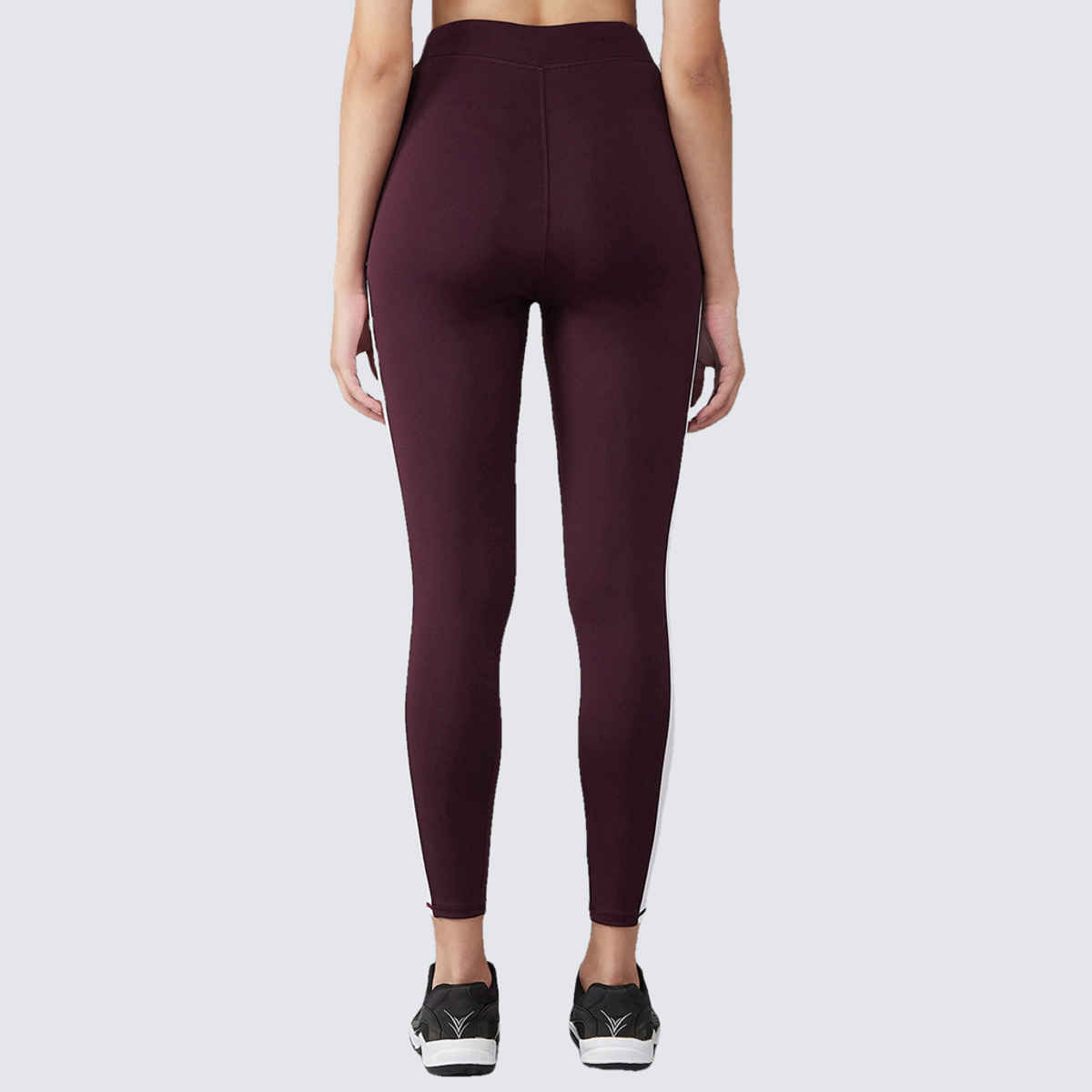 Blinkin Women's Gym Tights & Pants - Maroon | Squat Proof | Active Wear | Yoga Pants | M