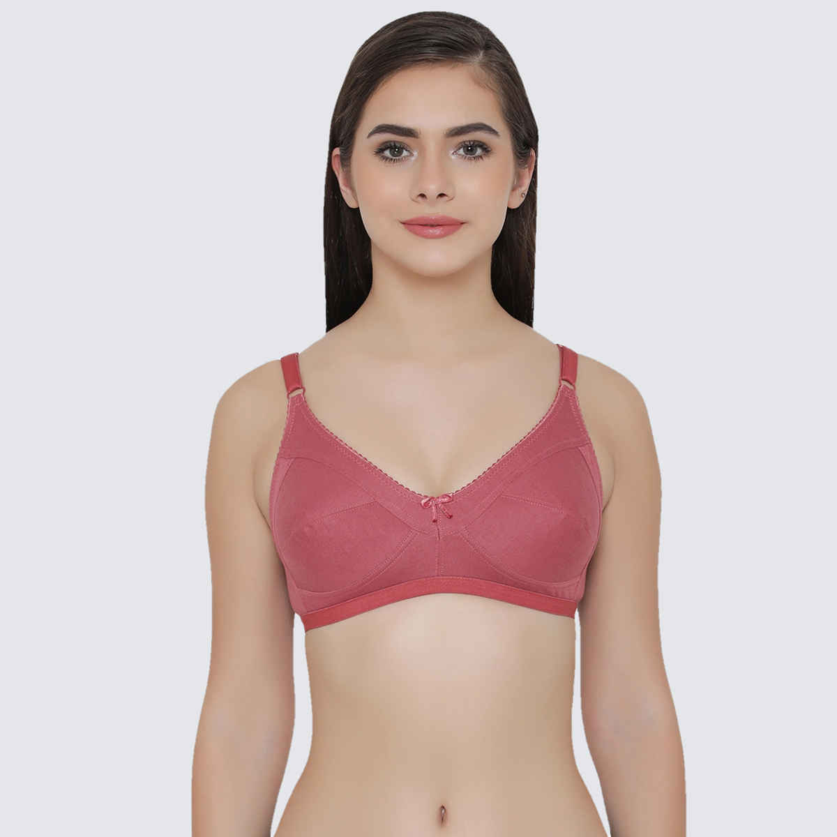 Clovia Women Non-Padded Non-Wired Full Cup T-Shirt Bra - Beige, Light Pink | 34B