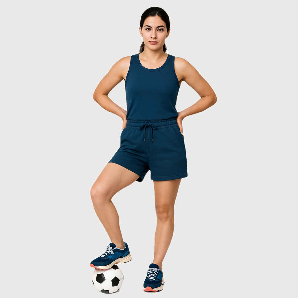 EQL Women's Pure Cotton Shorts | Teal | S