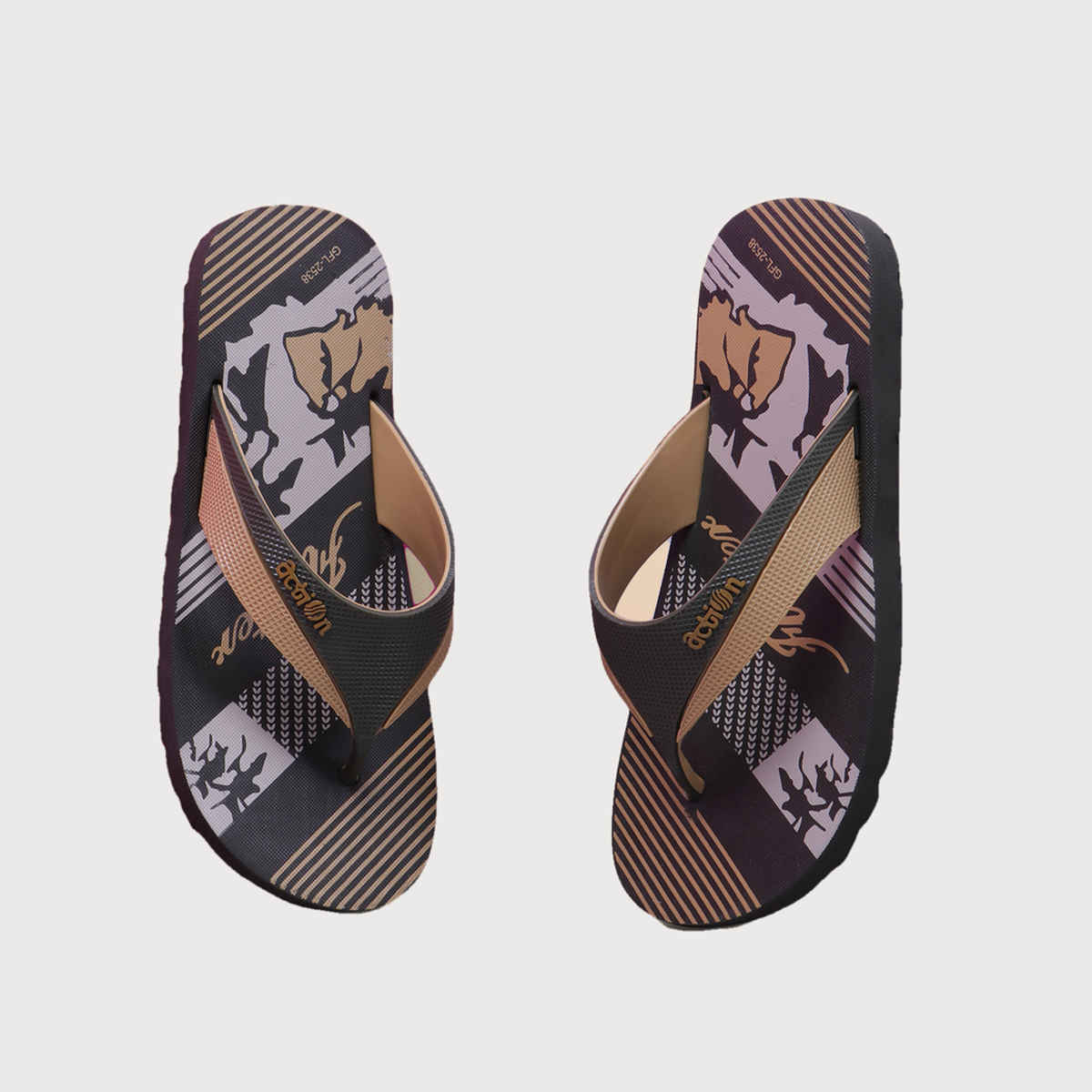 Action Men's Gfl-2538 Slippers | Evening Walk | Bathroom | Room Slippers | Mehandi Beige - UK 8