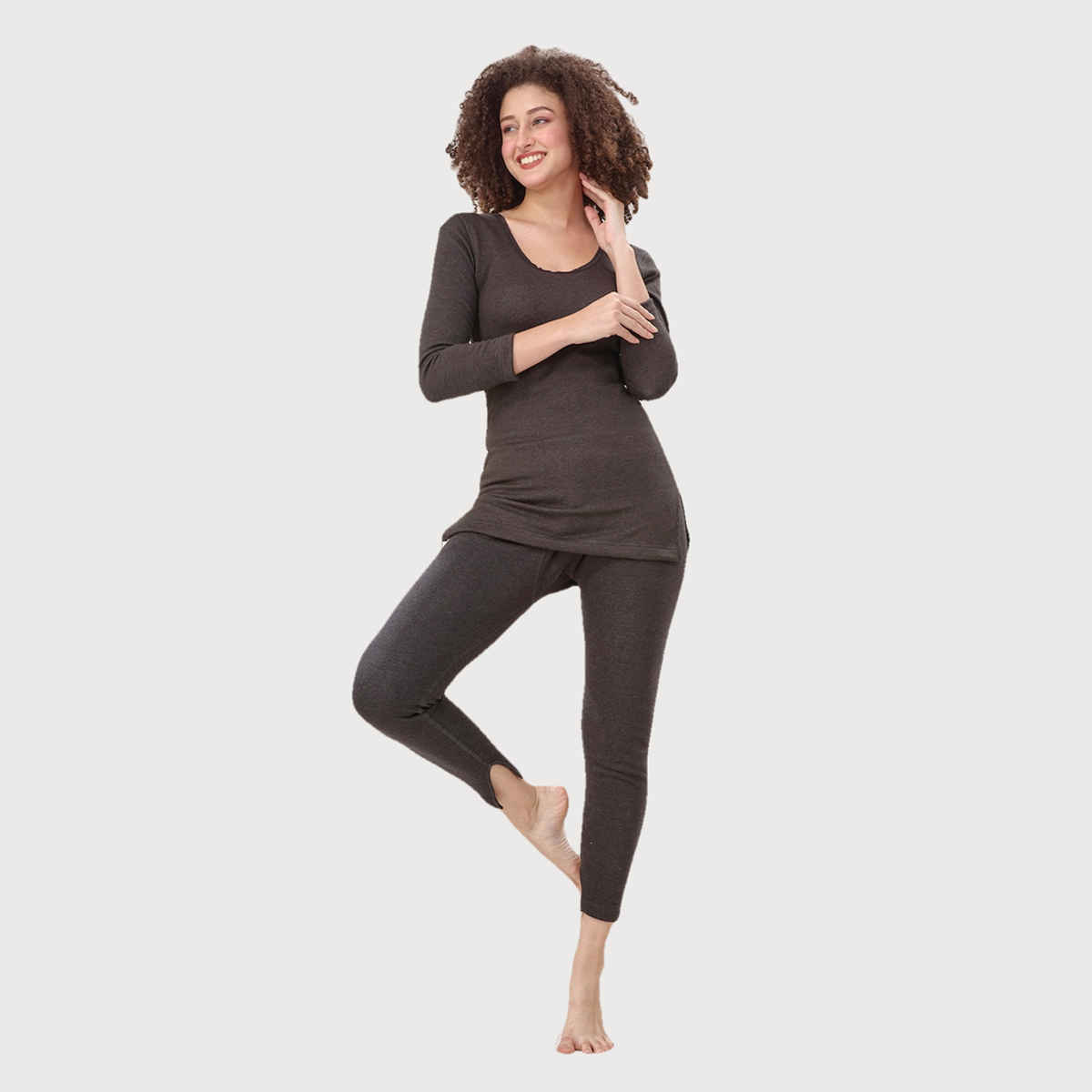 Lux Inferno Premium Thermal Top And Bottom Set For Women - Black - 90 | Size - L