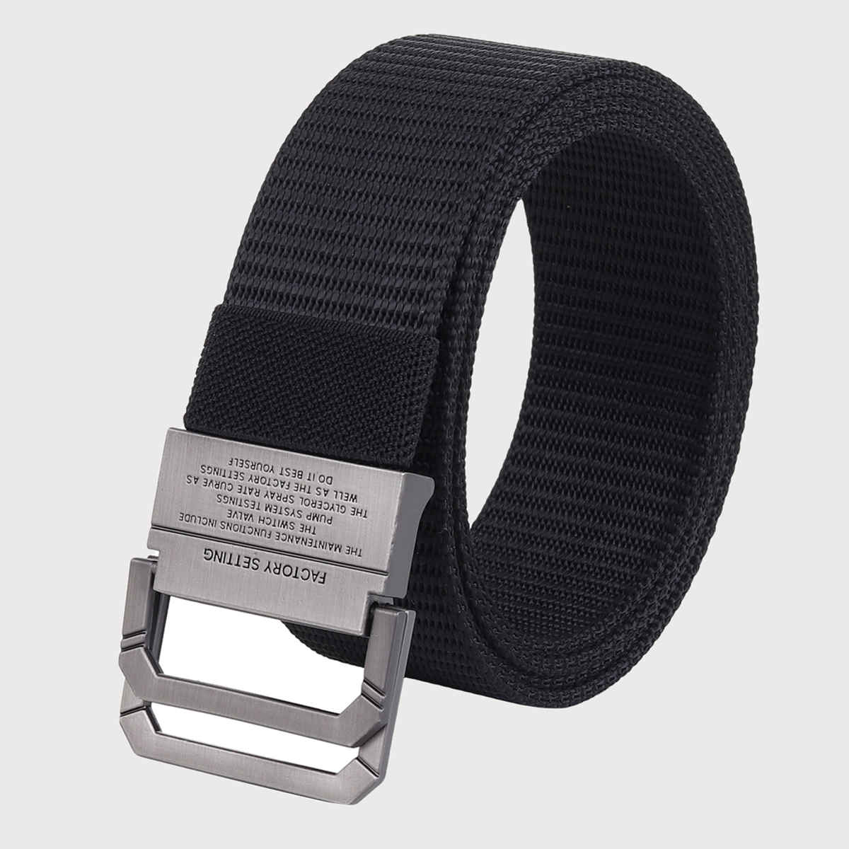 Zoro Men's Textured Nylon Belt | Black - Free Size