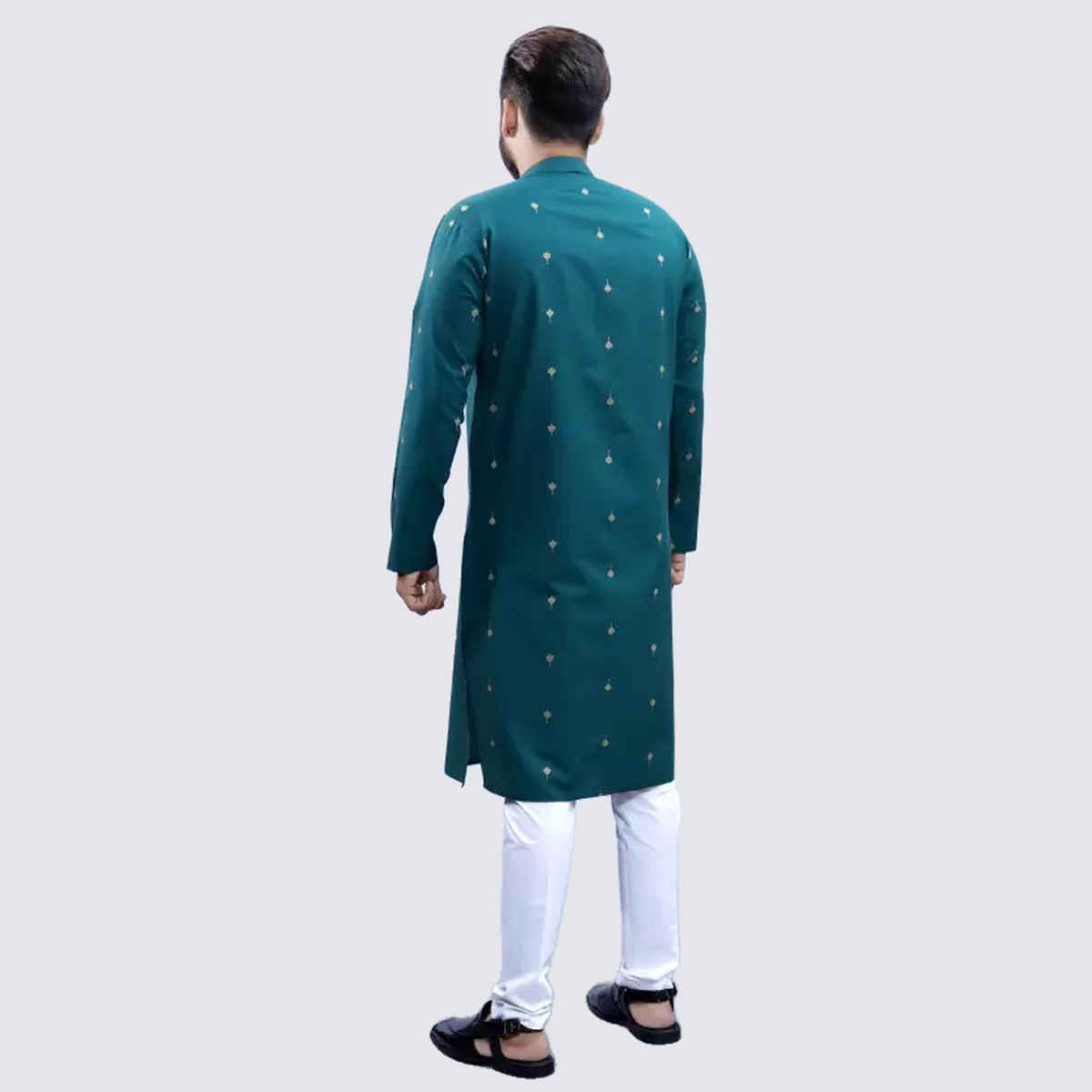 Tibra Collection Men Kurta - Ocean | Cotton Blend | L