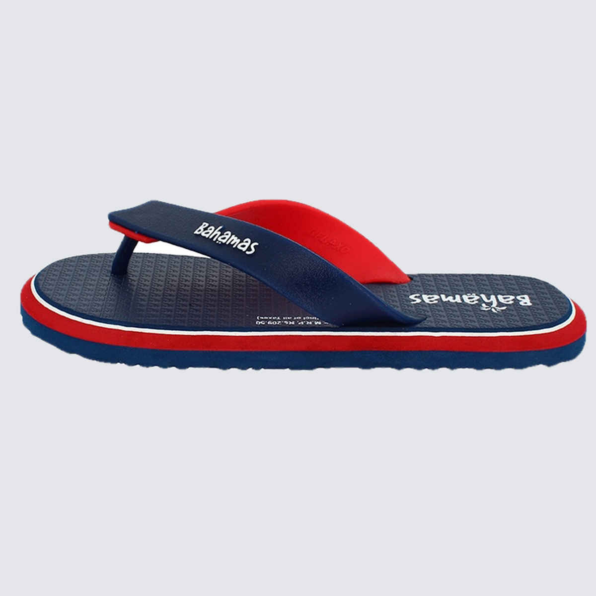Bahamas Slippers BHG-127 Navy Blue Red For Men | 8 UK