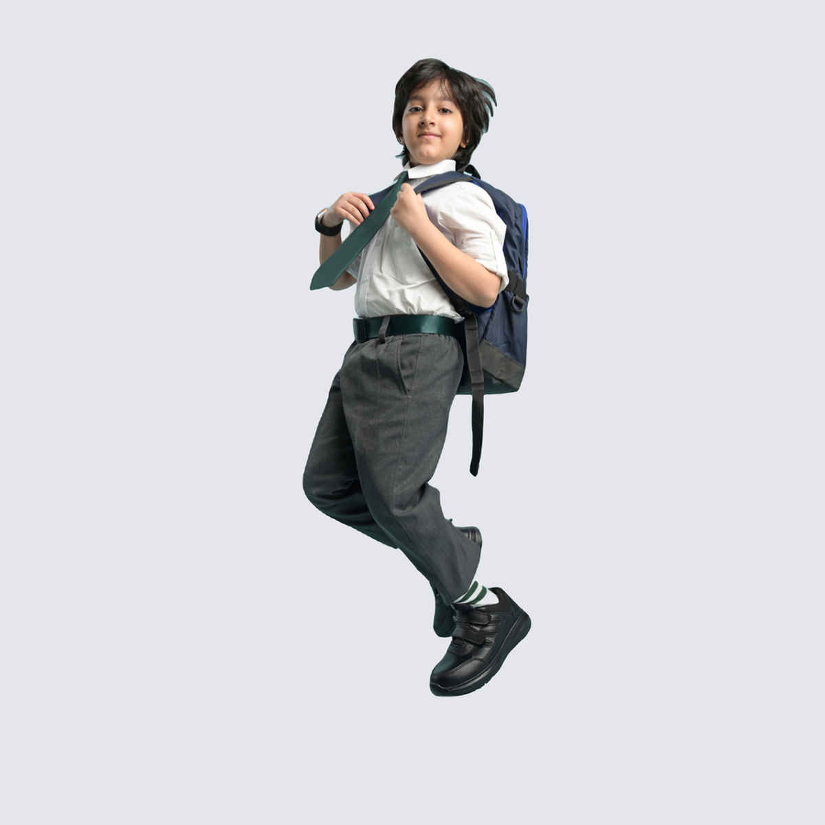 Action Kids School Shoes | AGT-52 | Black - UK 1