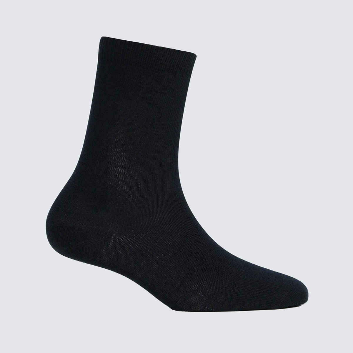 Jockey Unisex Solid Cotton, Nylon, and Elastane Calf Length Socks | Black | 9 - 10 years
