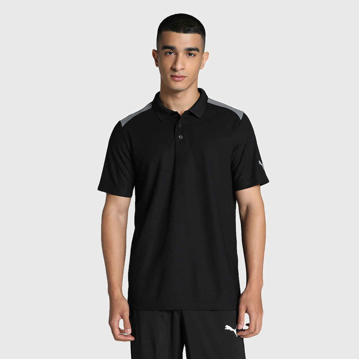 Puma Men's Train Colorblock Polo | Black - M