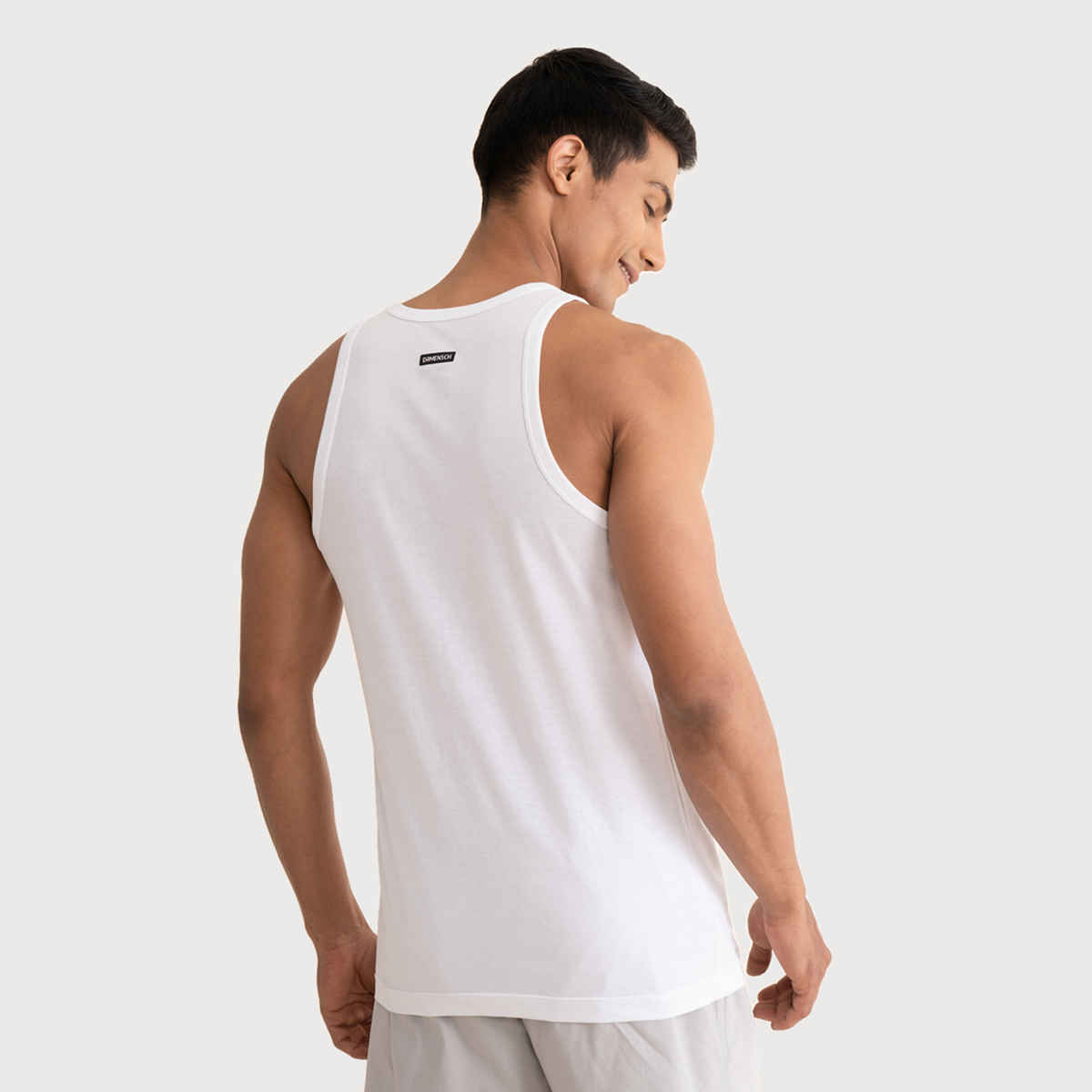 DaMENSCH Neo - Cotton Men's Vest Round Neck | White - XL