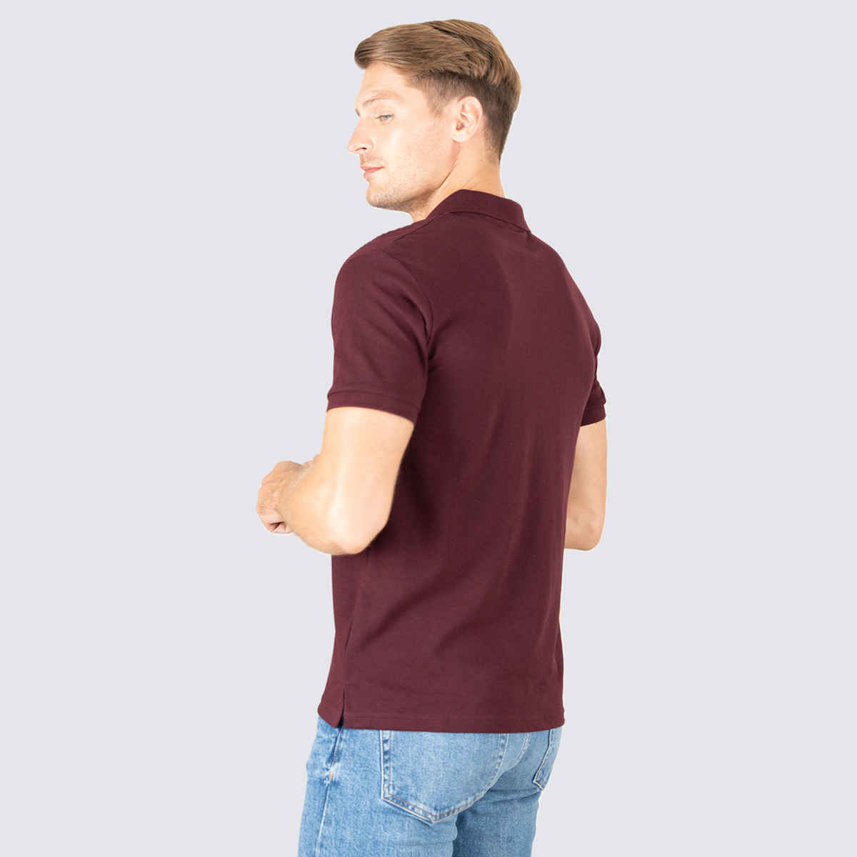 Lux Cozi Men's Cotton Polo T-Shirt, Cofee, 2XL