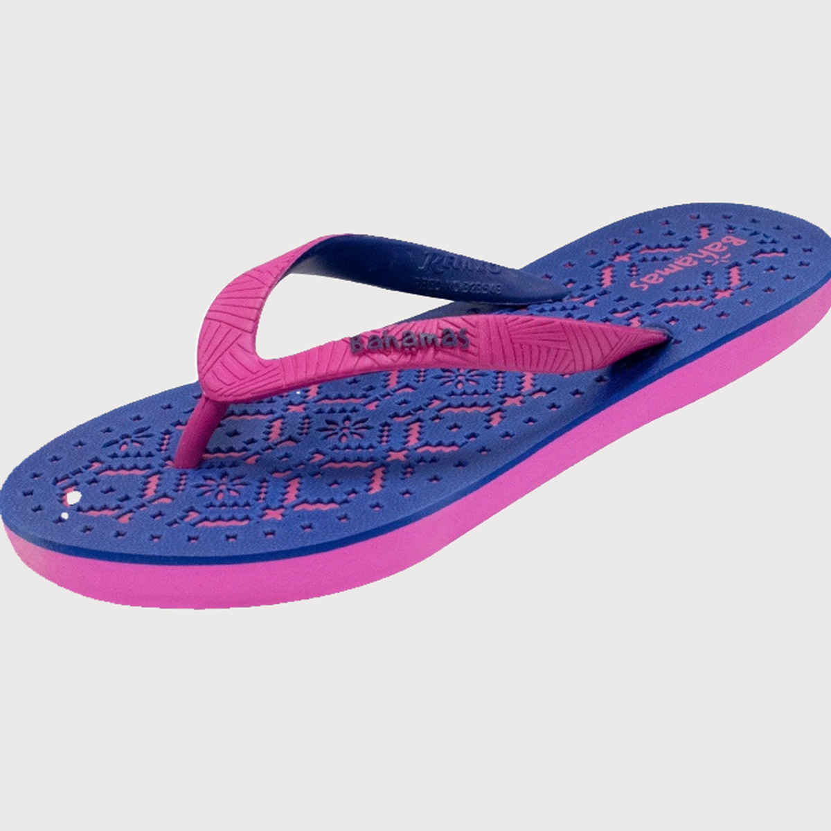 Bahamas Slippers BHL-101 Magenta Navy Blue For Women | 4 UK