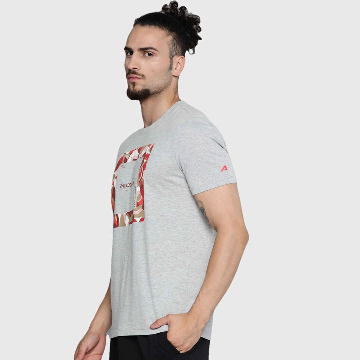 Alcis Men's Round Neck T-shirt | Light Grey - S