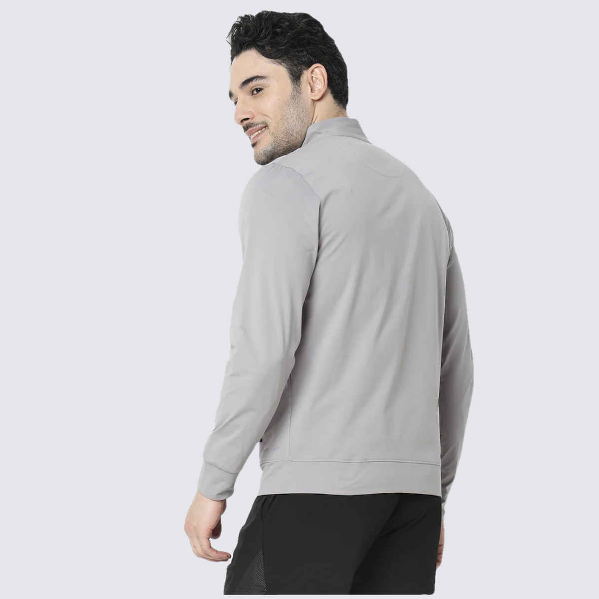 Outlaws Men's Cotton Rich Premium Sweat Jacket | Grey Melenge - L