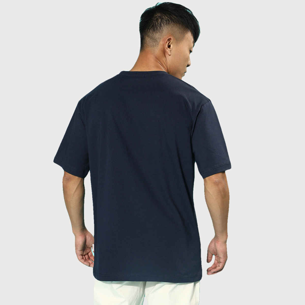 VEIRDO Men's Printed Oversized T-shirt | OS 100 VDORGNL NVY | Navy Blue - XL