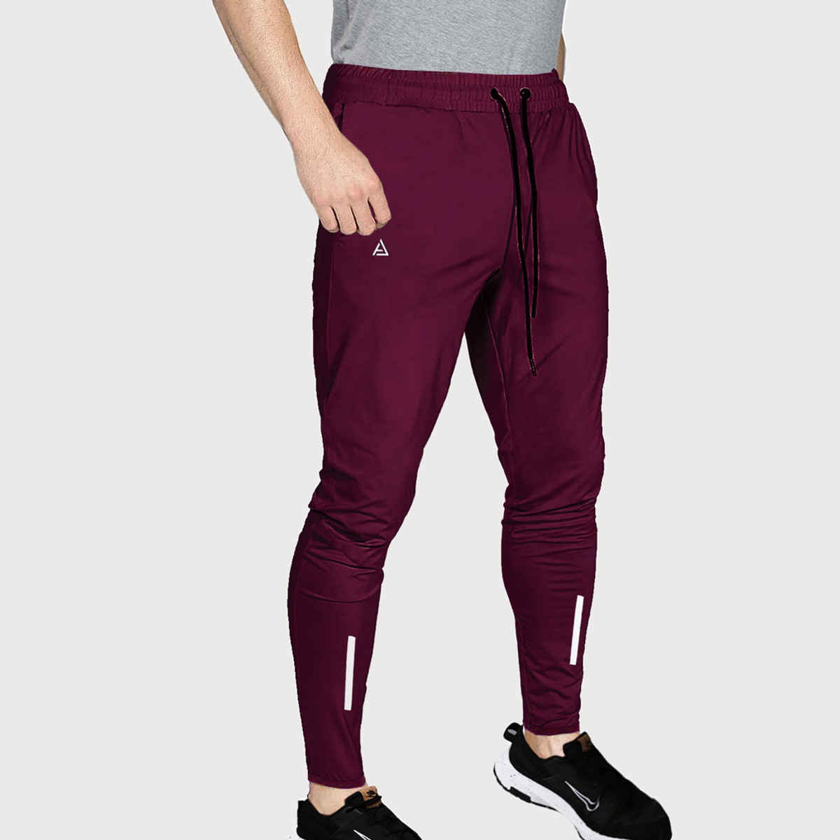 Avolt Men's Solid Regular Fit Track Pant | Maroon - M