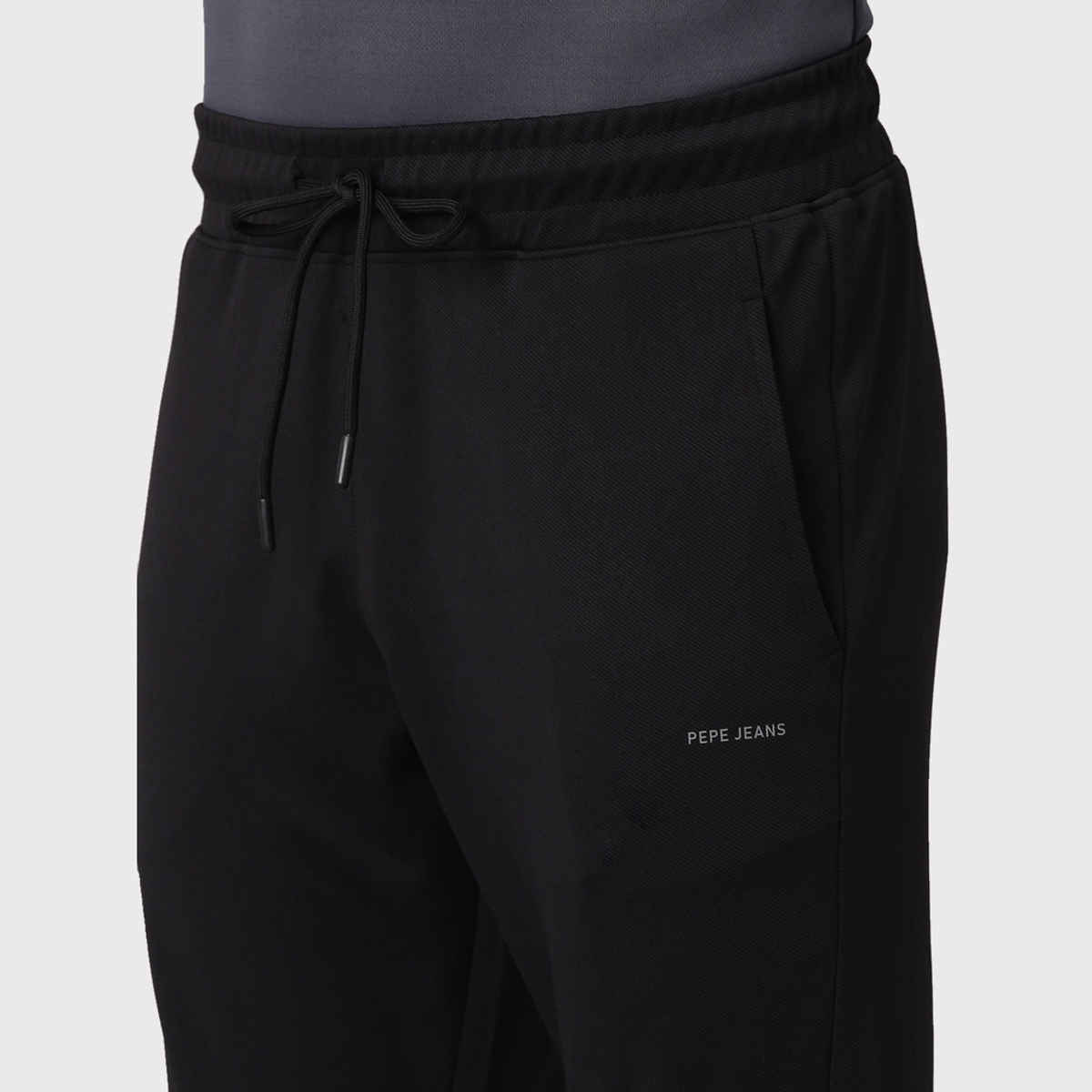 Pepe Jeans Mens Black Track pant | M | Comfort Fit, Soft Fabric, Breathable