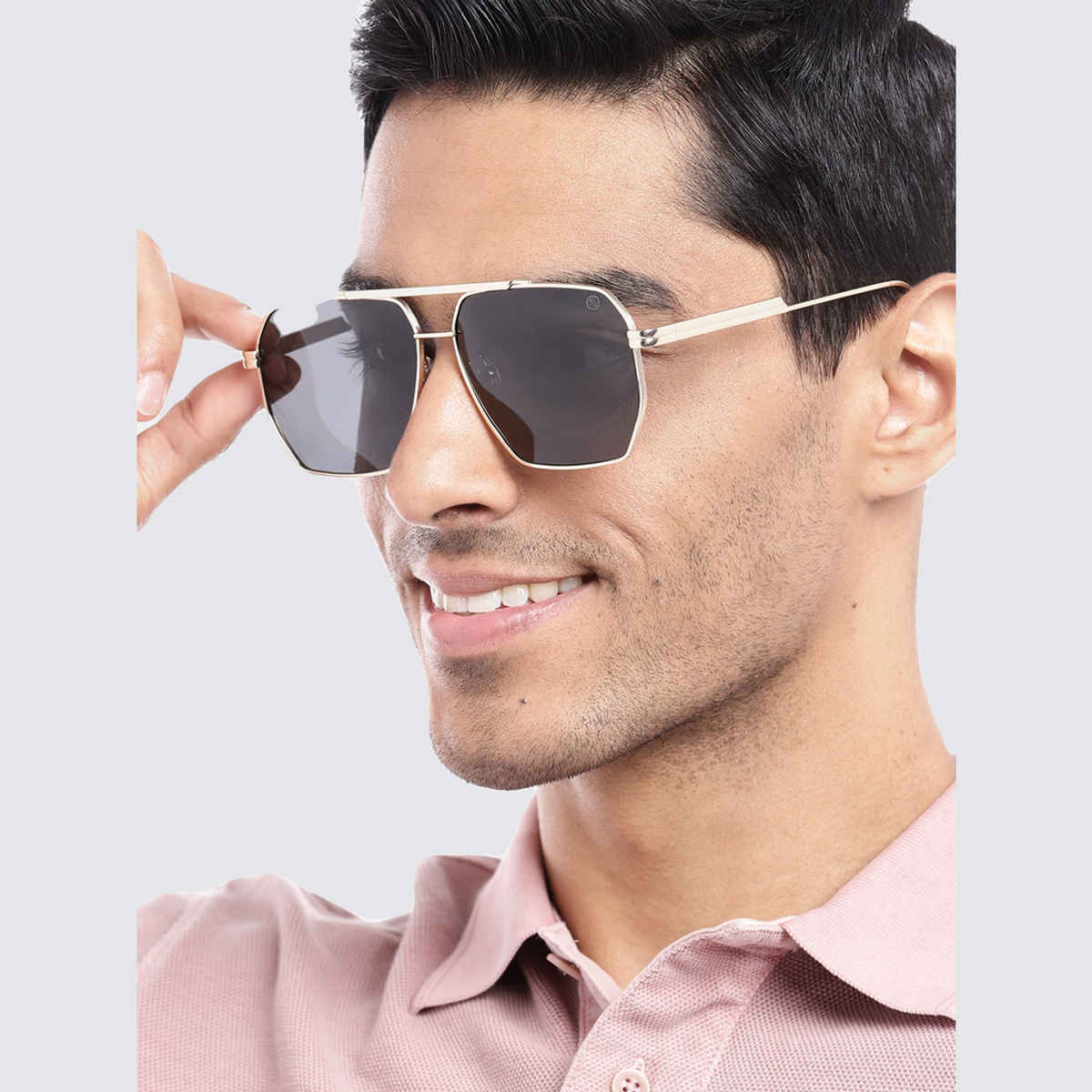 Carlton London Premium Men's Rectangle Sunglasses With Polarised & UV Protected Lens | CLSM145 0xc003af0d08 | Gold