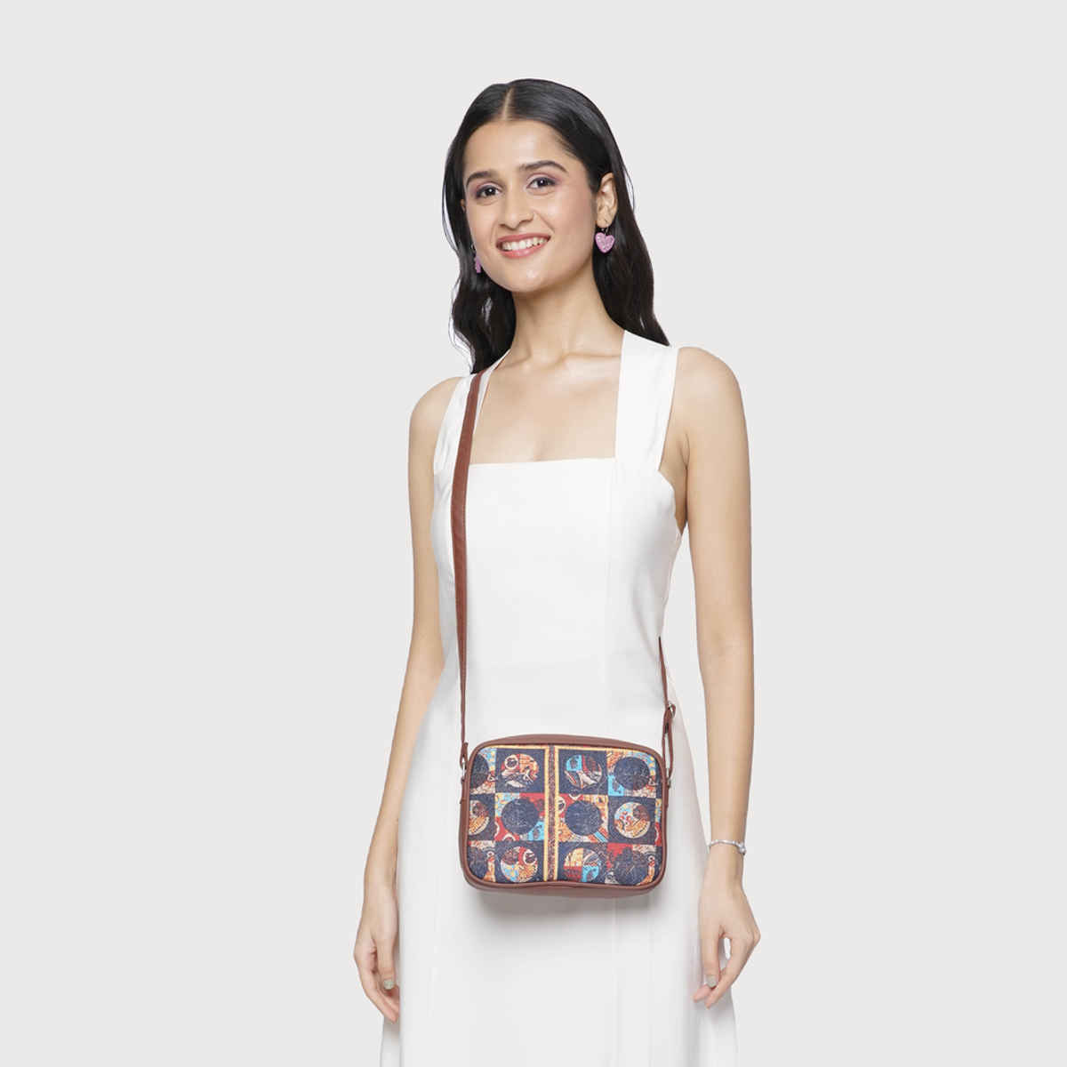 Zouk African Art Sling Bag - Multicolour