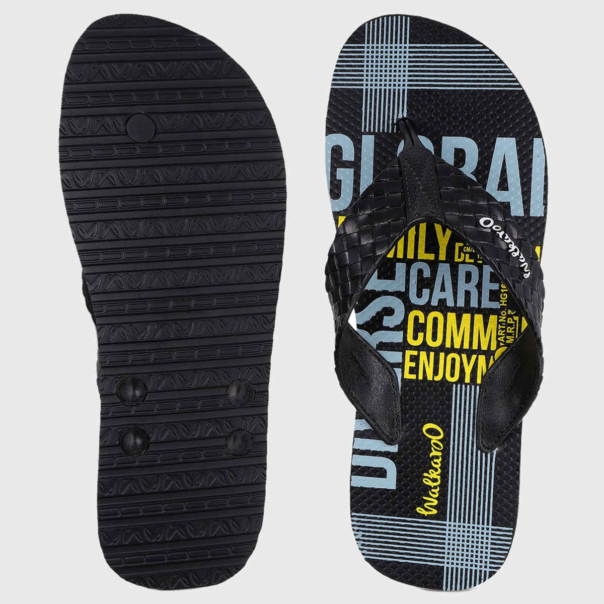 Walkaroo Men's Dailywear Hawai | HG166 Black | UK 7