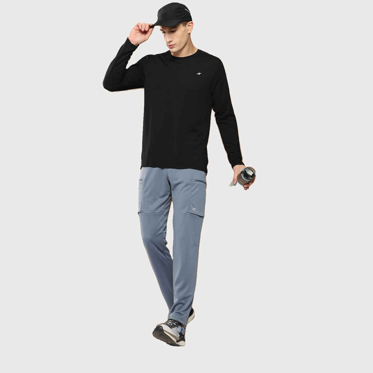 Alcis Men's Round Neck Tee | Black - XL