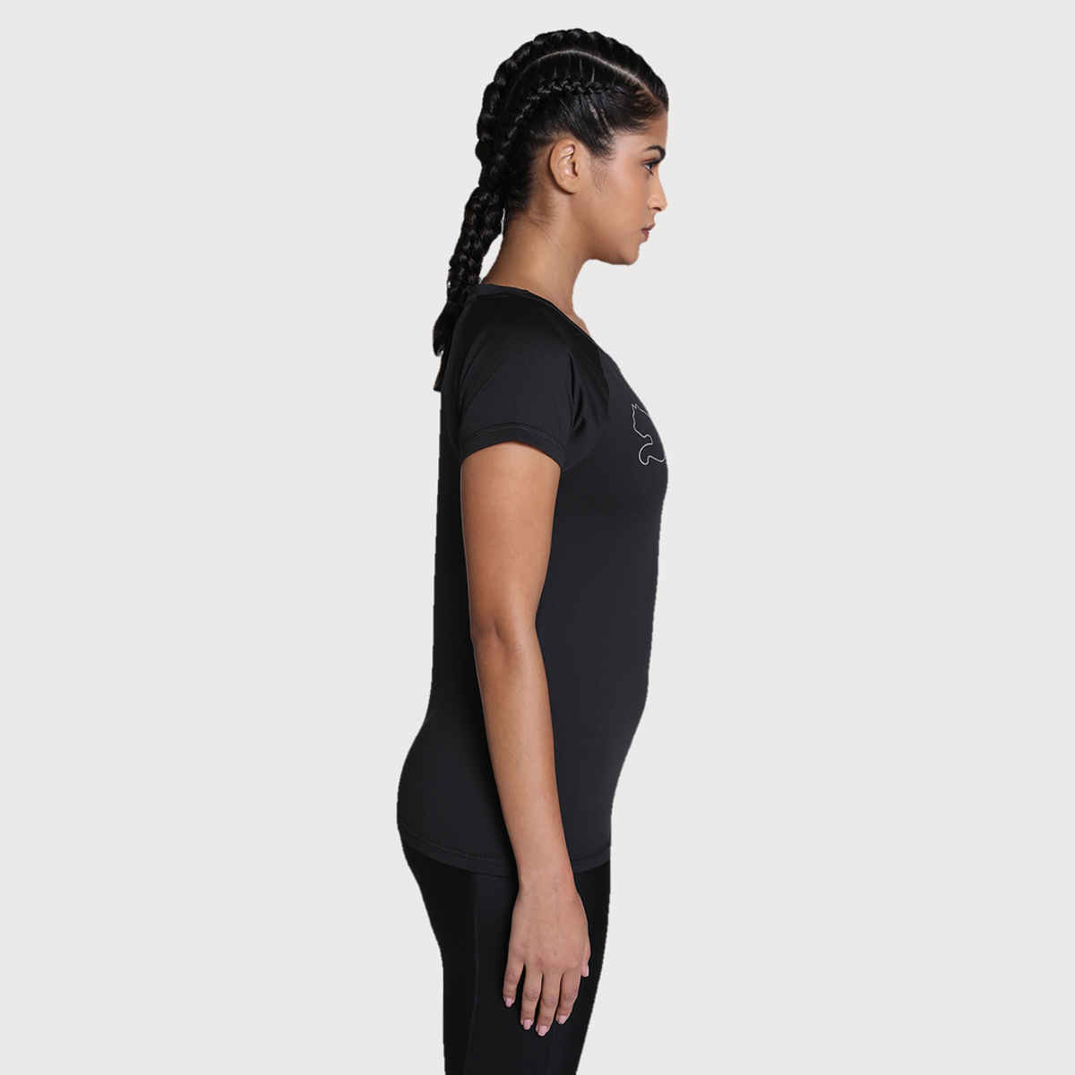 Puma Women's T-Shirt Favourite Jersey Cat Training Regular Fit - Black | S