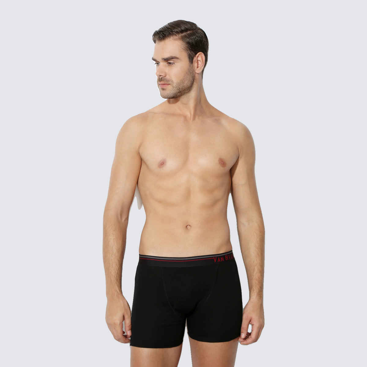 Van Heusen Apparel Men's Solid Anti Bacterial & Colour Fresh Boxer Brief (Colour May Vary) - L