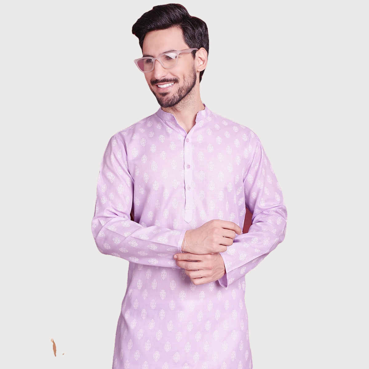 Jompers Men's Kurta | Ko 650 | Purple - S