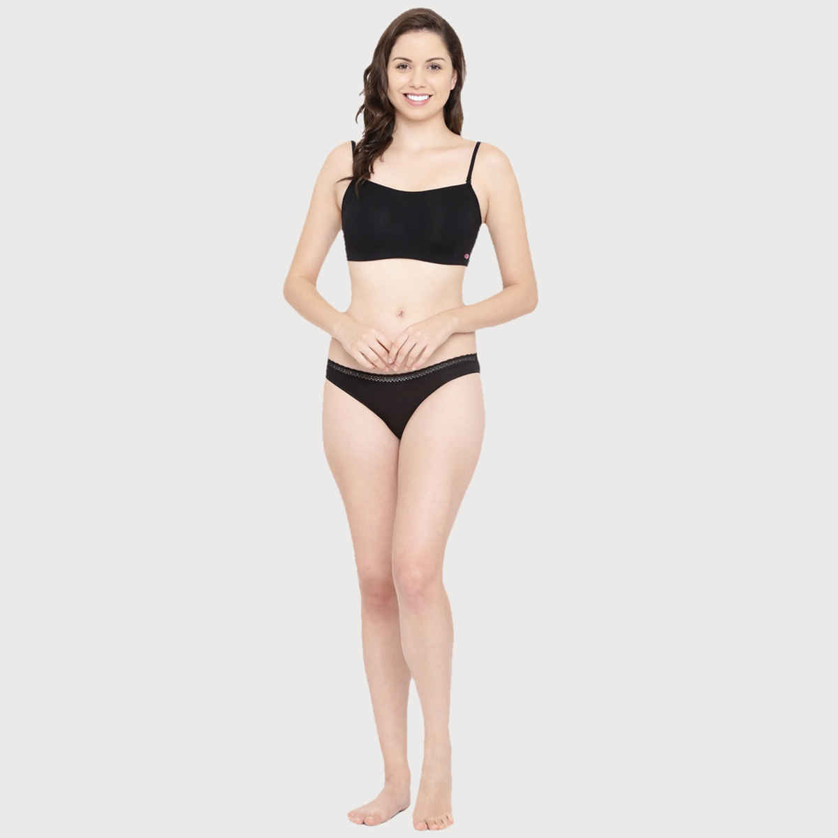 Enamor Women's A022 Full Coverage Comfort Cami Cotton Bra | Non Padded | Wirefree | Black - XL