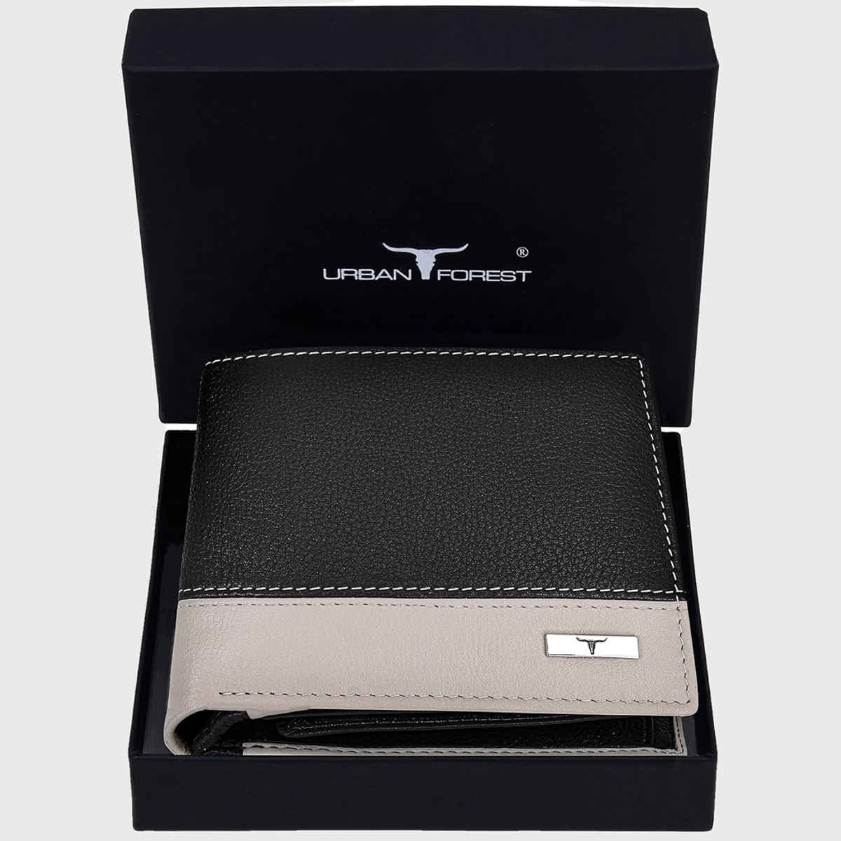 Urban Forest Men's Seattle Leather Wallet | Black & Sand