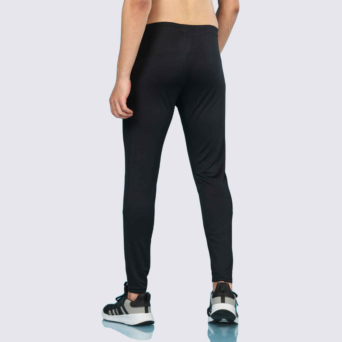 Technosport Men Poly Solid Slim Fit Sports Trackpants with TECHNO DRY | Black | M