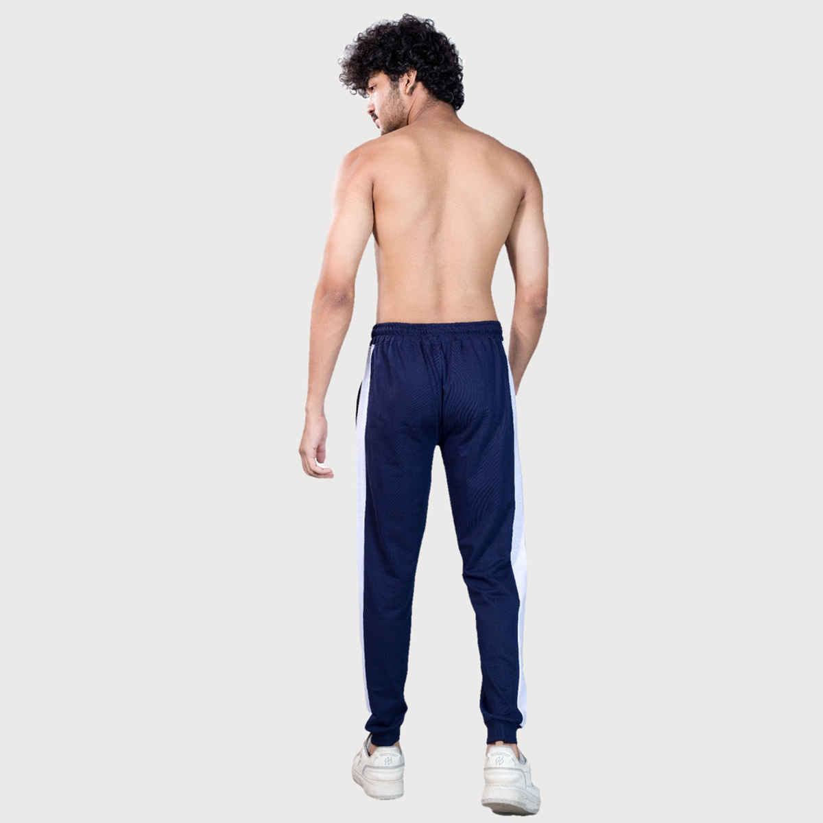 GCYX Men's Track Pant | 100% Cotton Comfortable Wear | Ecru Cut Sew | Navy - M