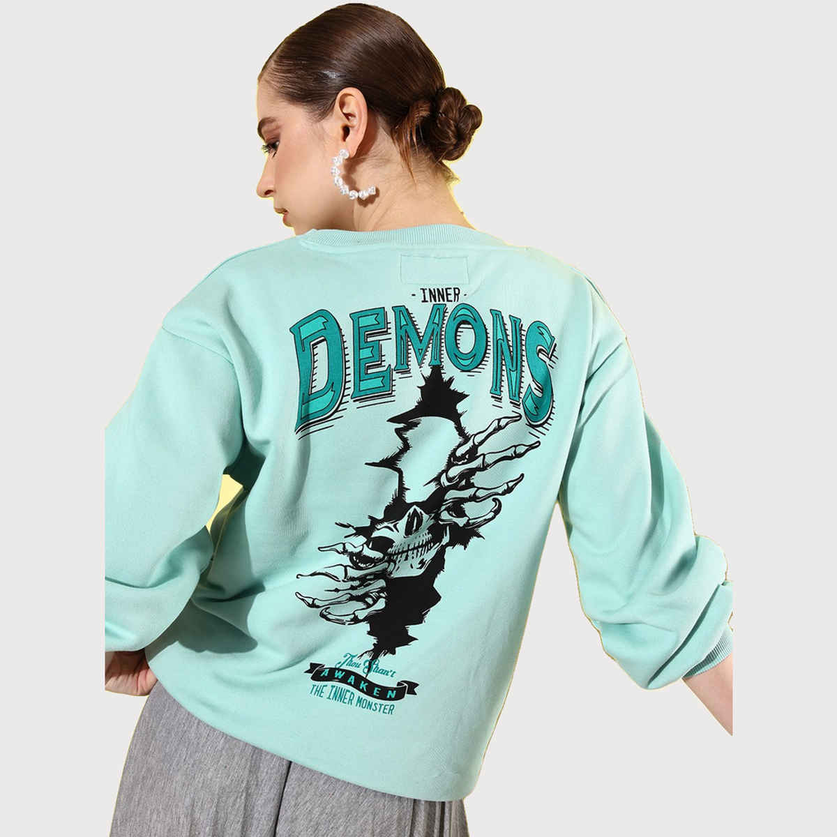 Difference Of Opinion Women's Sweatshirt | Dowswt029 | Light Green - XL