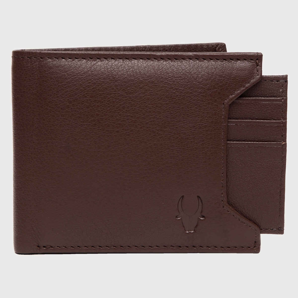Wildhorn Men's Brand Logo Genuine Leather Bi-fold Wallet | Brown