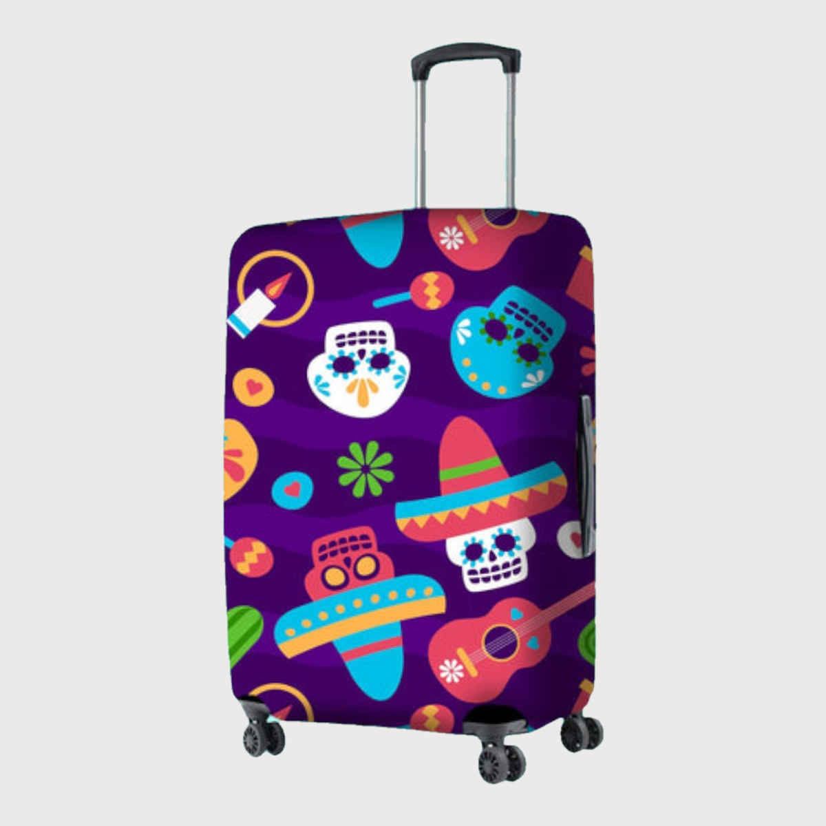 Nasher Miles Polyester Luggage Cover - 24 Inch- Carnival